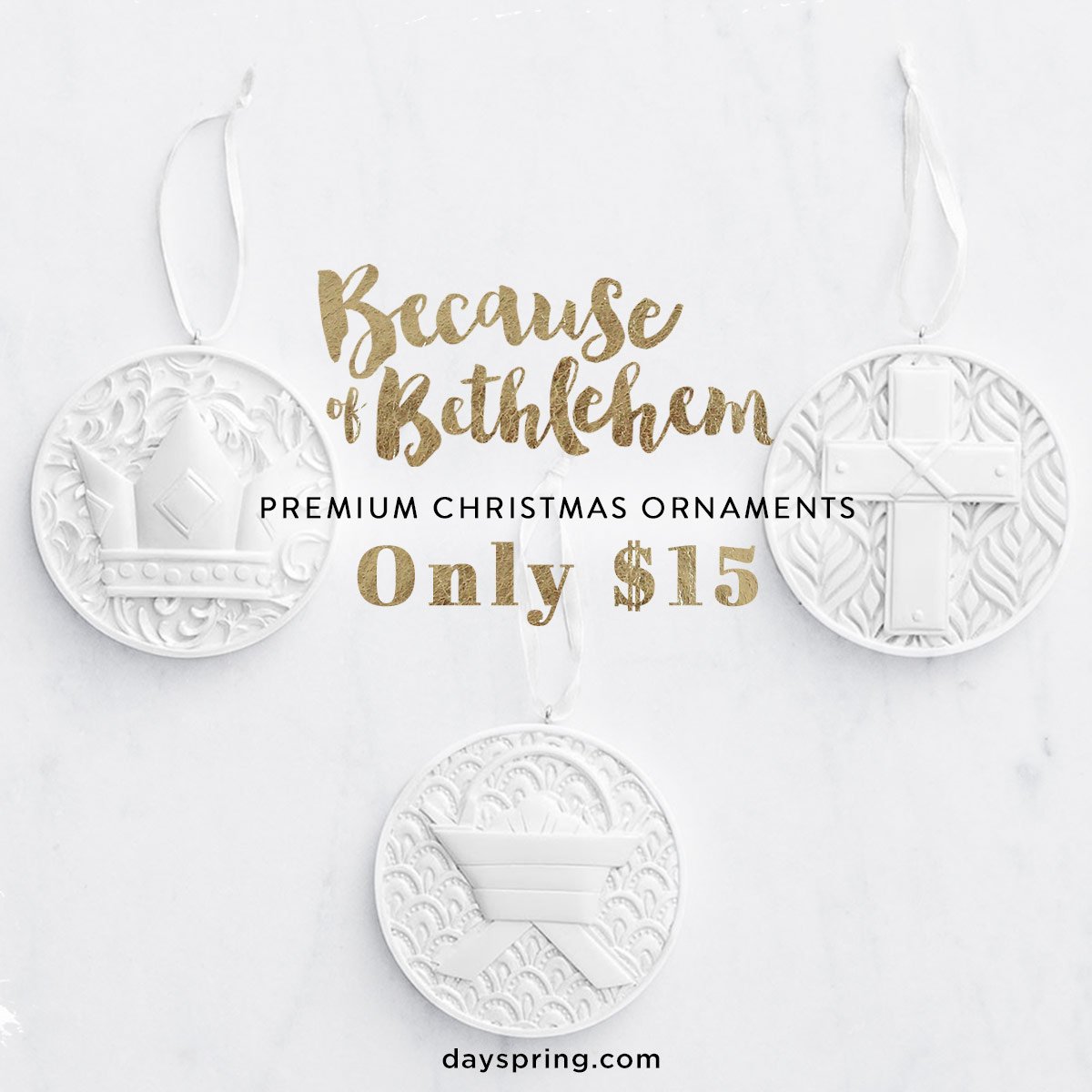LucadoTeam's tweet photo. Check out the #BecauseOfBethlehem Premium Christmas Ornament from DaySpring, on sale now through Sunday! https://t.co/PMb2wgAbaL https://t.co/nrQuXNYoIt