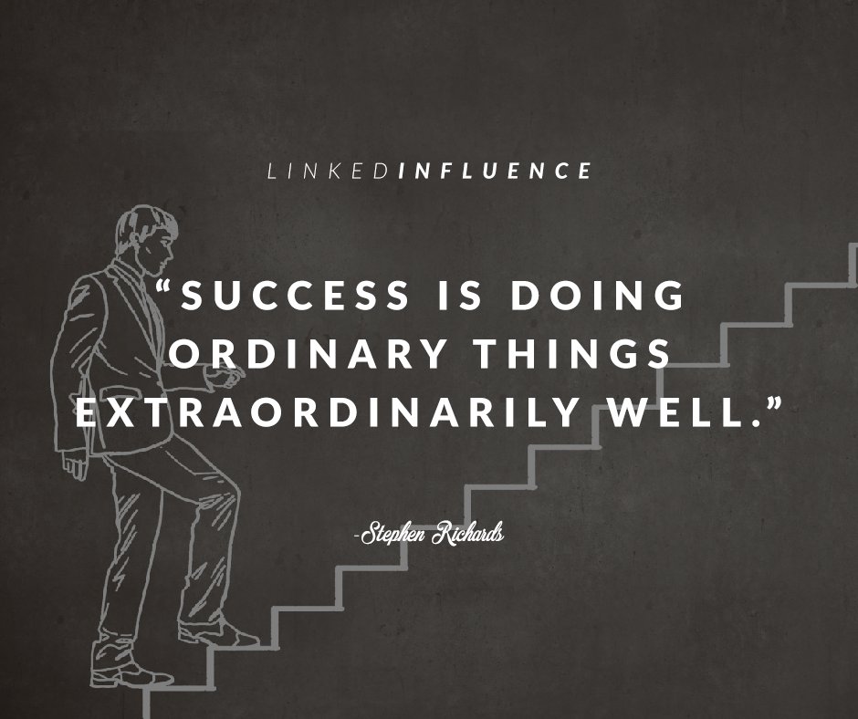 linkedinfluenc1's tweet photo. "Do ordinary things extraordinarily well! #LinkedinMarketing
#LinkedinClass
#socialmediamarketing" https://t.co/UD0zhi3xE1