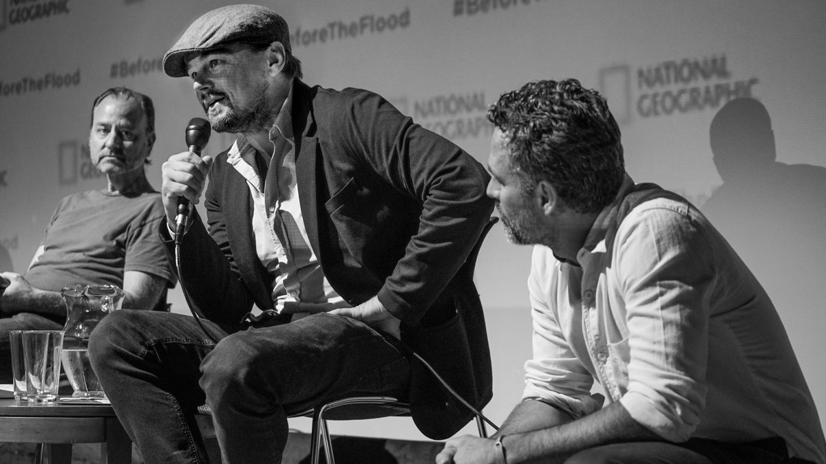 MarkRuffalo's tweet photo. Happy birthday to @leodicaprio. A great friend and incredible activist. I highly recommend watching #BeforetheFlood if you haven't already. https://t.co/6VsXC7Qedf