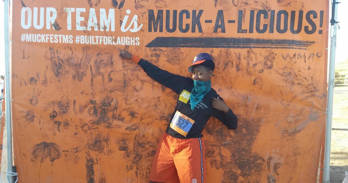 kmsdrsaaf's tweet photo. On this Veterans Day, help us celebrate a veteran who will be getting mucky tomorrow in So Cal. #MuckFestMS - https://t.co/Nomo5Opu9Y https://t.co/W75kw6ar1m