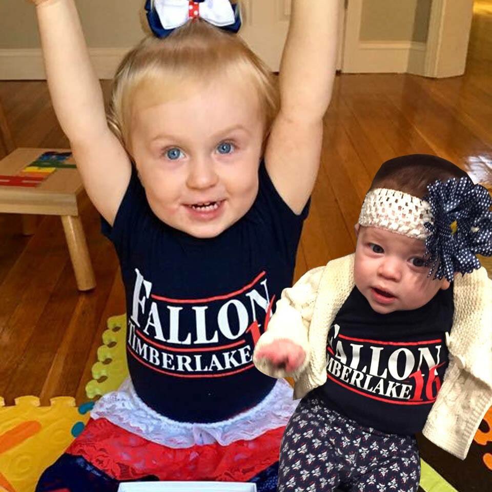 sumcg13's tweet photo. @FallonTonight Harper and Charlotte were disappointed their candidates didn't win #fallontimberlake16 @brianmcbone https://t.co/YCXZIaFg12