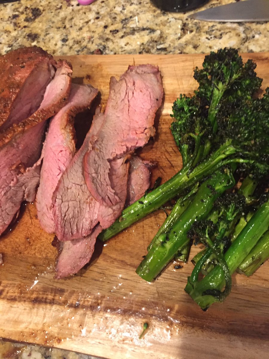 Tri-Tip and Broccolini, it's what's for dinner.