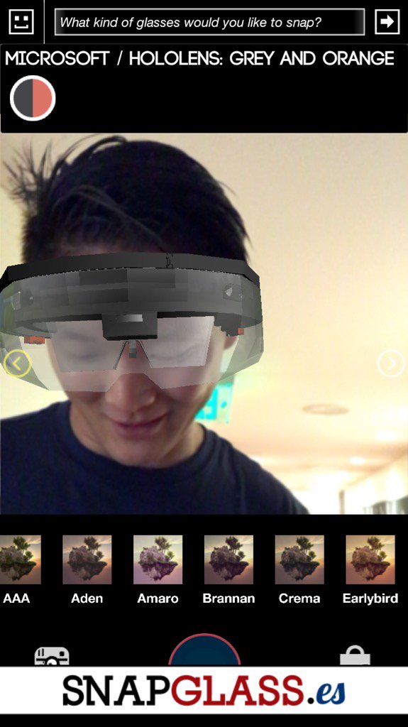 snapglasses's tweet photo. Trying out #Microsoft #HoloLens - Grey and Orange via #SnapGlasses https://t.co/95UVnpG3rw