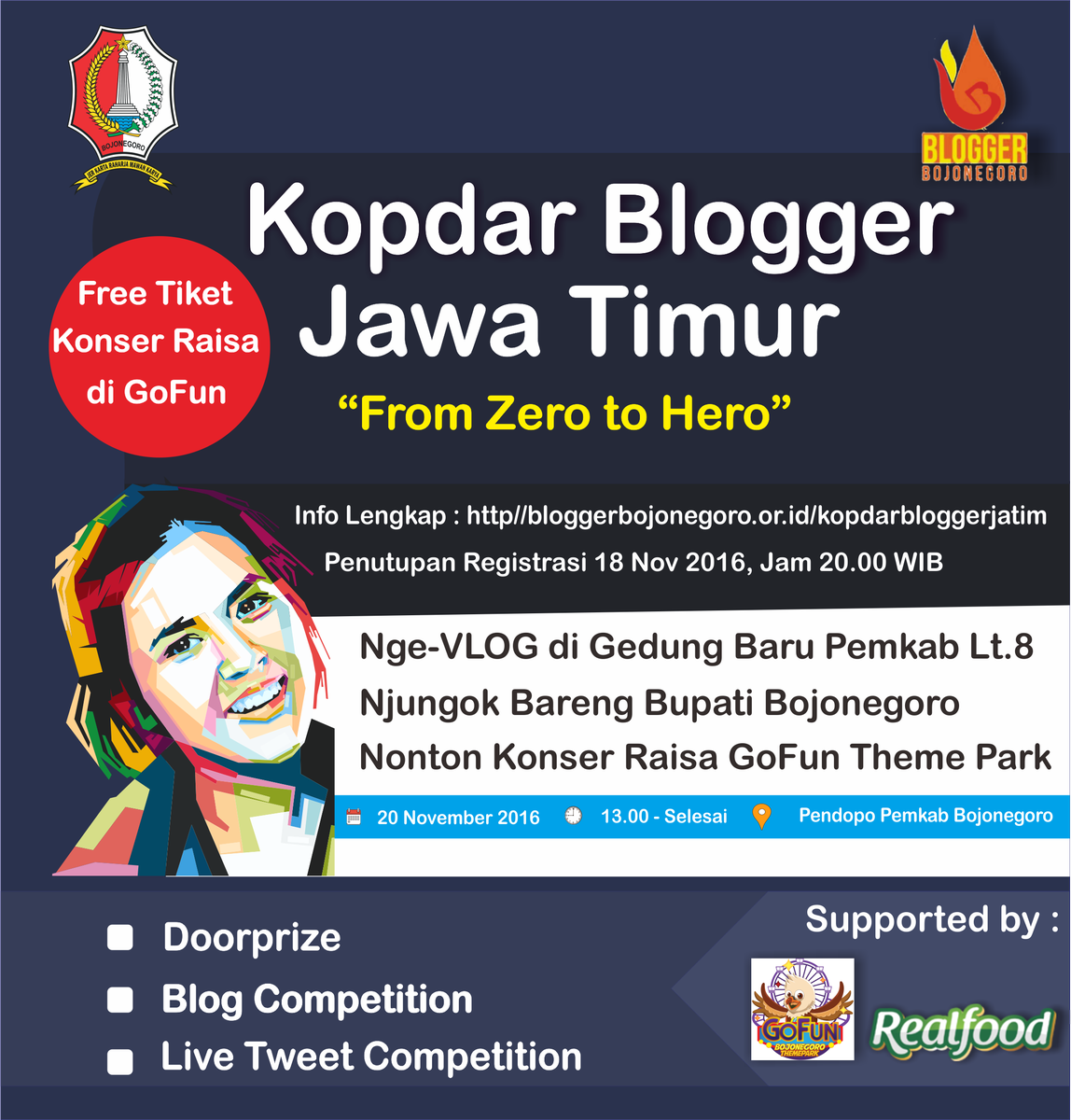 SaidiSay's tweet photo. yuk ikutan kopdar blogger jawa timur. buruan daftar kuota terbatas #blogger #bloggerjawatimur #bojonegoro #GoFunThemepark #BloggerBojonegoro https://t.co/TX65776jQg