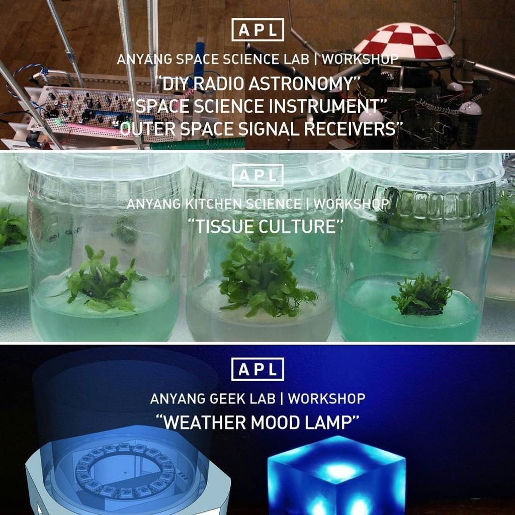 honfablab's tweet photo. 3 APL Workshops will starts today! Space Science, Kitchen Science and Geek Lab | Anyang Public Lab. #APAP5 #HONF #A… https://t.co/o6Y4o4RKYK
