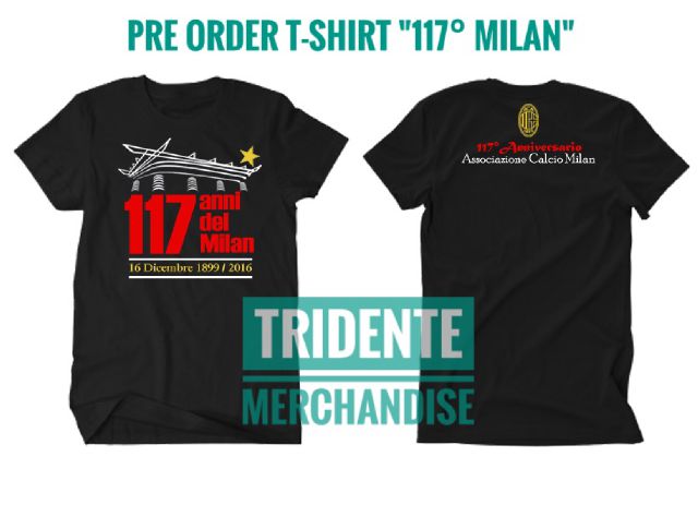 TridenteMerch's tweet photo. Pre Order t-shirt anniv Milan 117, Hitam, untuk dewasa dan anak-anak https://t.co/TMFGXfp74r