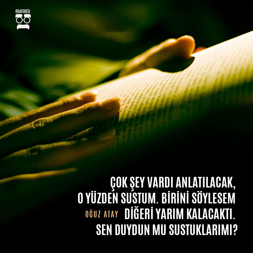 voiceofworldco's tweet photo. Çok şey vardı anlatılacak. O yüzden sustum. Birini söylesem diğeri yarım kalacaktı. Sen duydun mu sustuklarımı?

Oğuz Atay https://t.co/tA4rBymsCm
