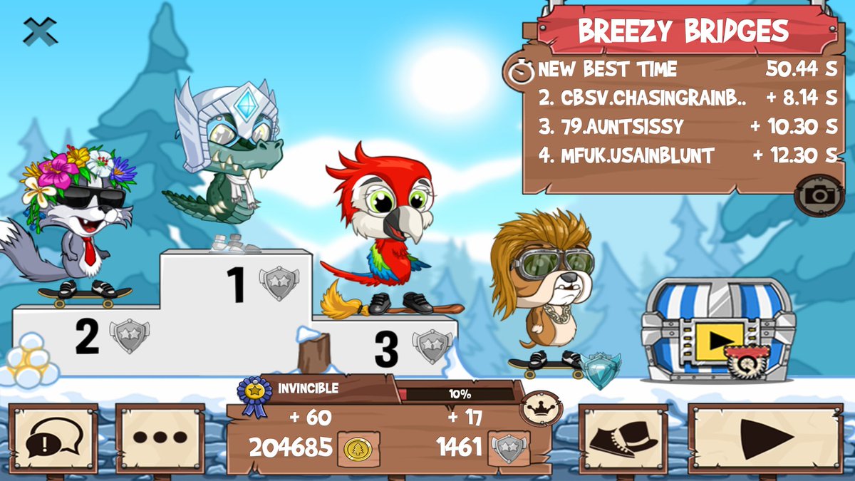 Shelxby's tweet photo. Yay noob nbt 🤗 #funrun2 #ChasingRainbows #AuntSissy #UsainBlunt https://t.co/XZJRuM27tC