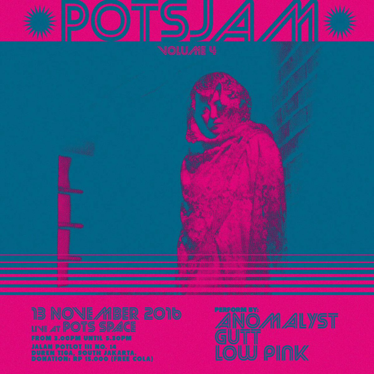rekamanpots's tweet photo. Besok! Seperti biasa, dengan donasi 15ribu (free cola), Pots Space akan digemaungi oleh Gutt, Anomalyst, dan Low Pink! https://t.co/ey3KbckzTz