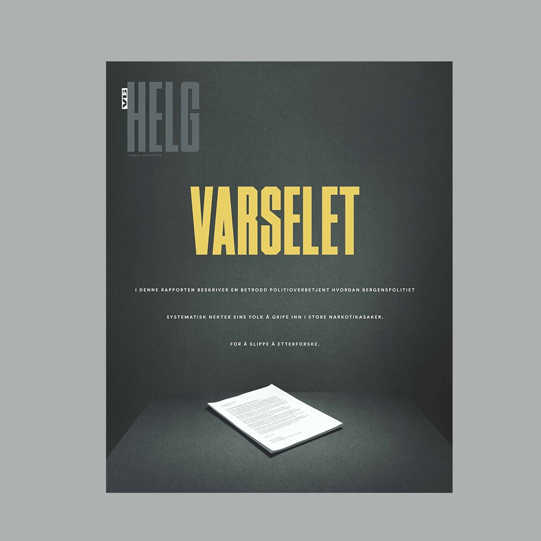 VGHelg's tweet image. I en rapport beskriver en politiansatt i Bergen hvordan de blir nektet å gripe inn i store narkotikasaker. For å slippe å etterforske.