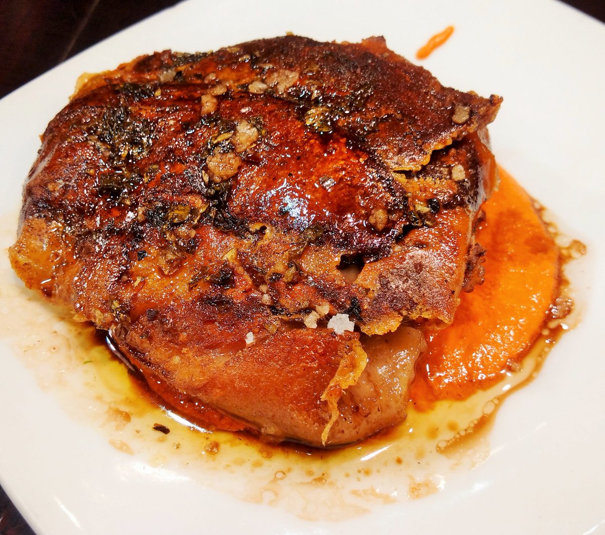kunalju's tweet photo. If in @SSTurismo, dishes u #musttry @ #BordaBerri - Veal cheeks in red wine sauce, Crispy pig's ear with chimichurri @spain #citybytes #food https://t.co/11HLT8bnZz