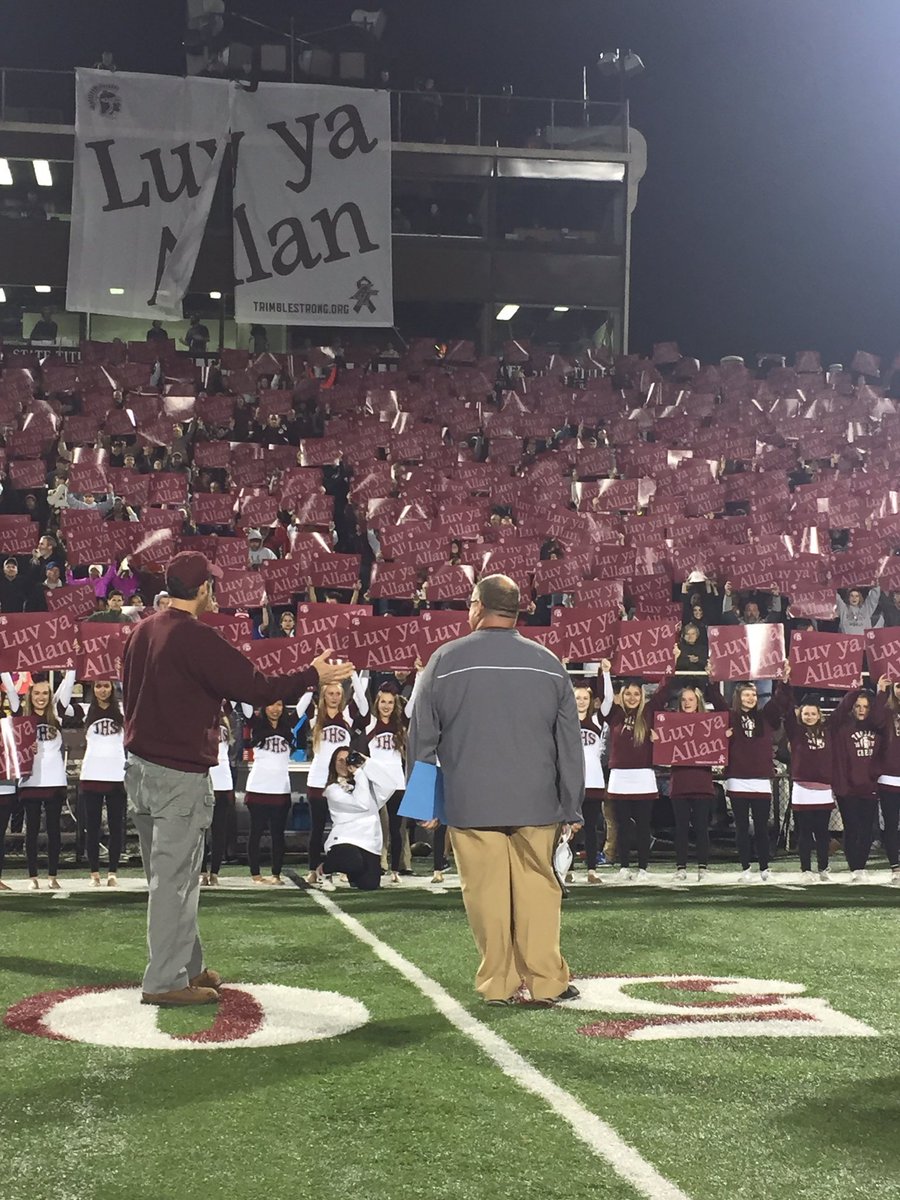 This is our town. This is our home. These are our people. This is our Coach's day. #TrimbleStrong