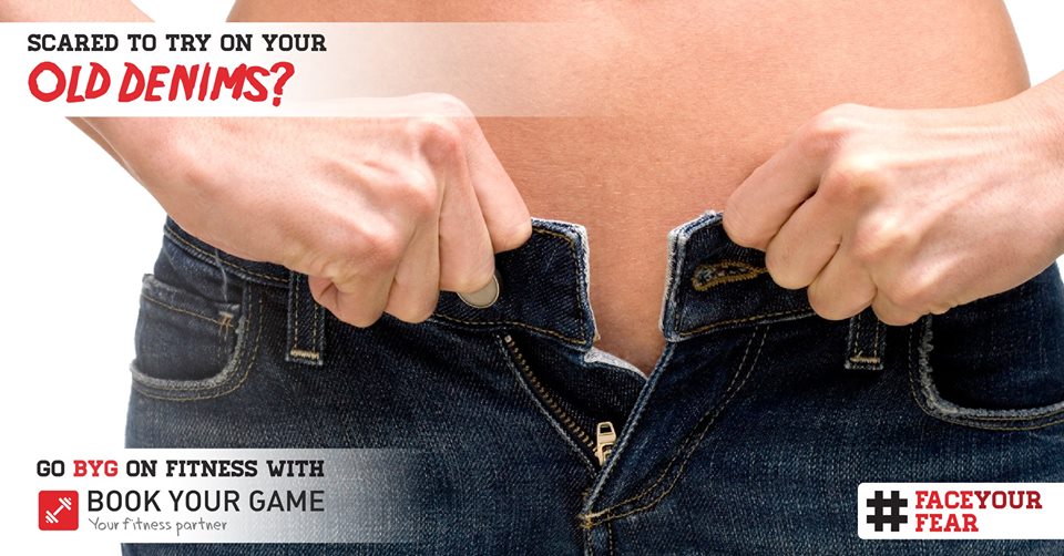 BookYourGame's tweet photo. Don't be! Book your Game now! 
Get back into those Denims! 

#FaceYourFear 
#BYG
#BookYourGame https://t.co/qKd7adbD9h