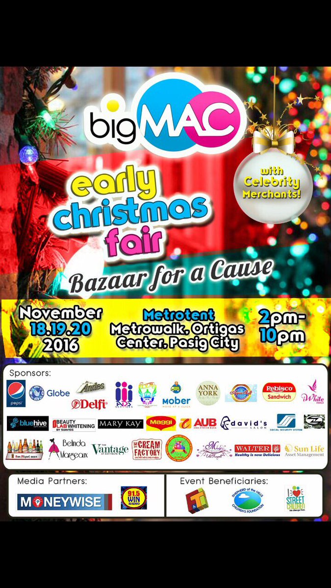 bigmac_adphil's tweet photo. Save the date! Visit us and support our advocacy this Christmas! #BigMACEarlyChristmasFair #BigMACBazaar https://t.co/dnma1UqgDA