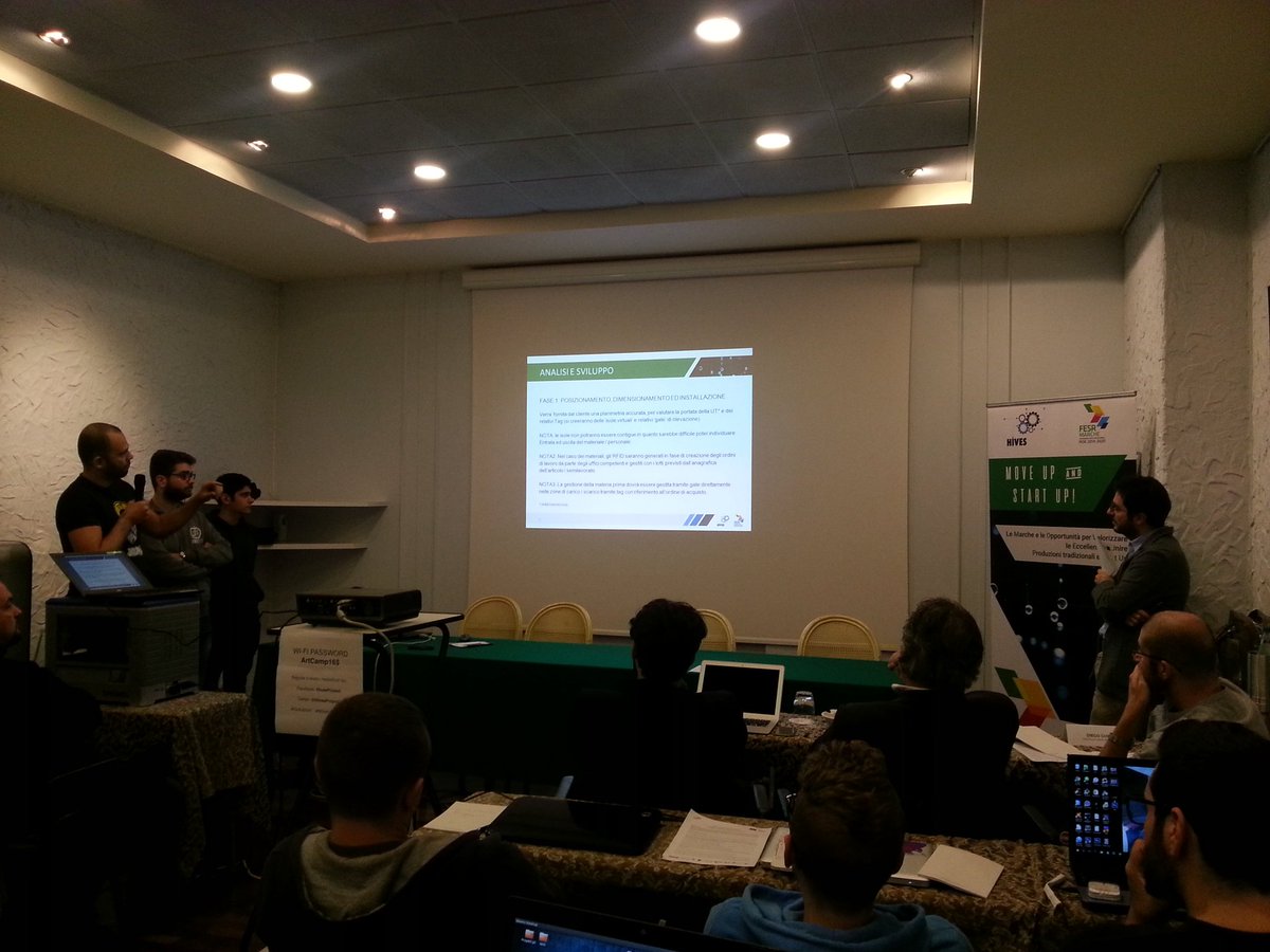 HivesProject's tweet photo. ADA, ultimo gruppo in competition con l'idea sul controllo in tempo reale della produzione di un'azienda grazie a #RFid  e @arduino https://t.co/dgLkHmNsOD