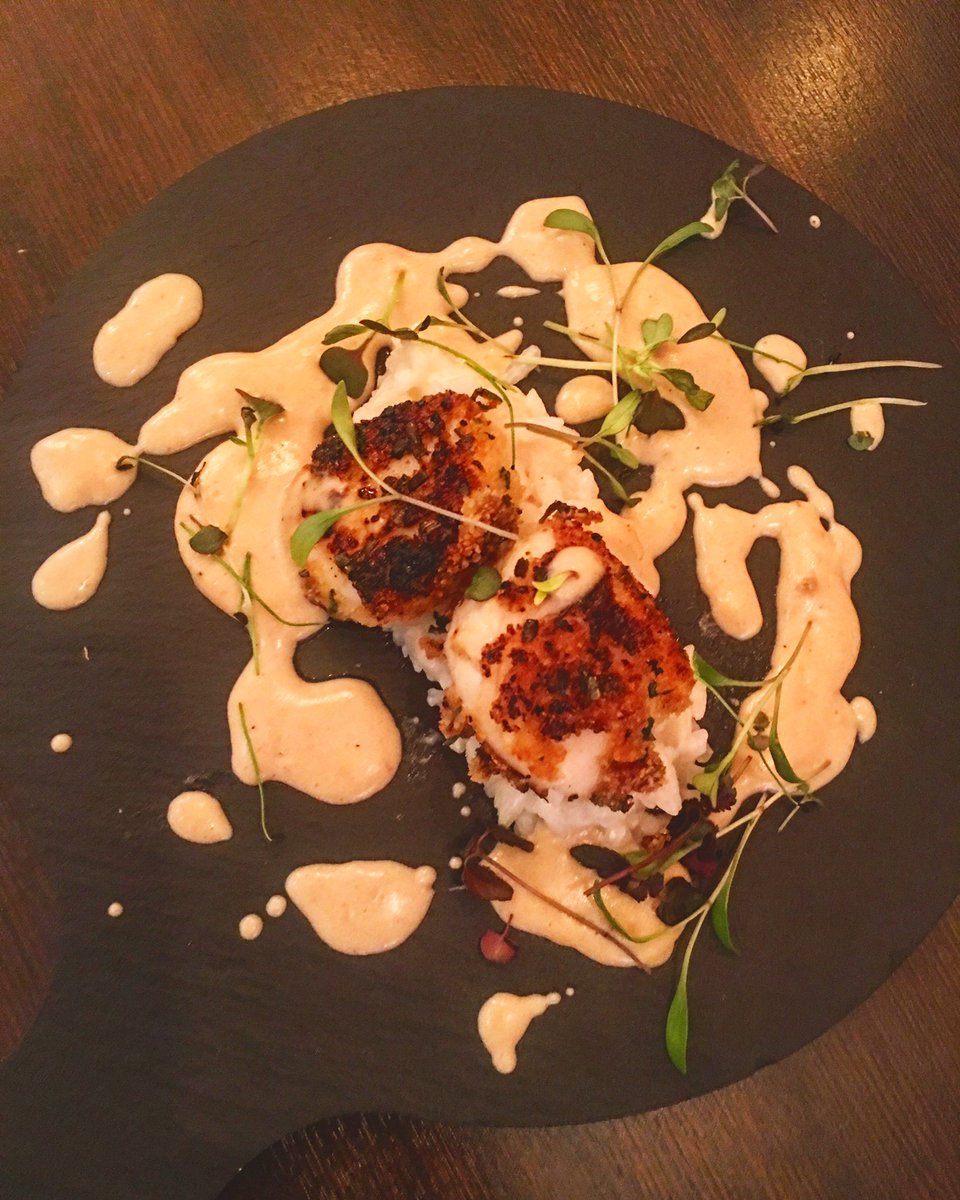 MAPO_01's tweet photo. Our amazing herd crusted Thermidor scallops today https://t.co/jxU5MEoCxq #askaboutit https://t.co/Yje9dxHaPc