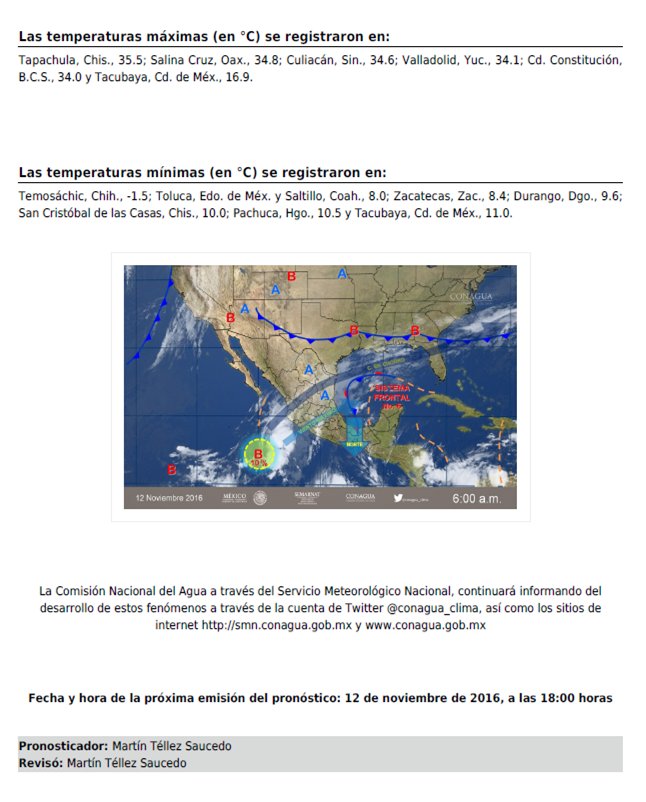 conagua_clima's tweet image. Pronóstico #Meteorológico General 6 h consúltalo en: smn.conagua.gob.mx/es/pronostico-…