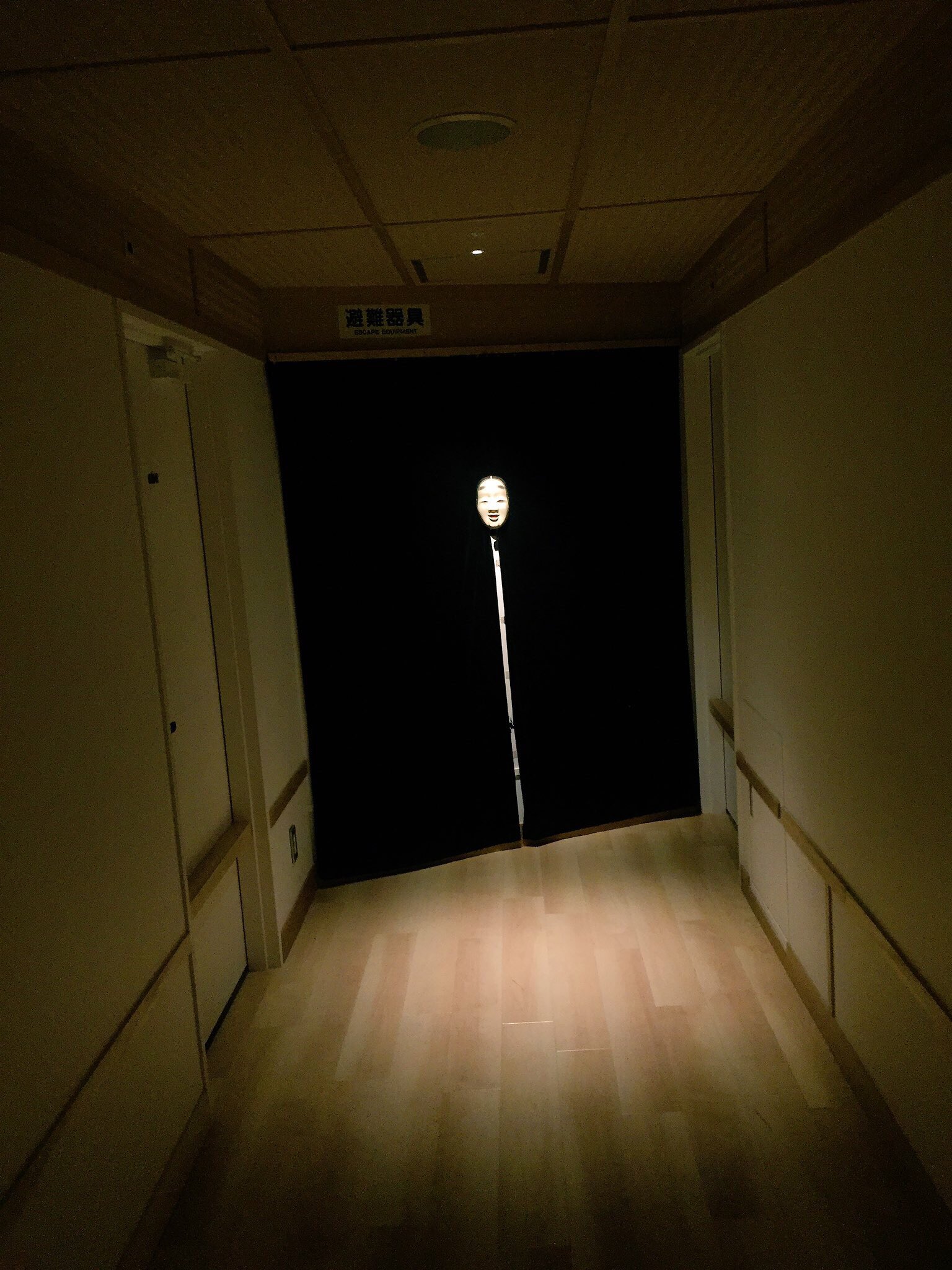 Song ホテルの廊下 海外からの旅行者が喜ぶと思ってこんな和風な演出してるんだろうけど 夜中にホテルに帰って来て近づいたら目があって 恐怖しか無かった ピエロ越えだと思う T Co Crcramlazn Twitter