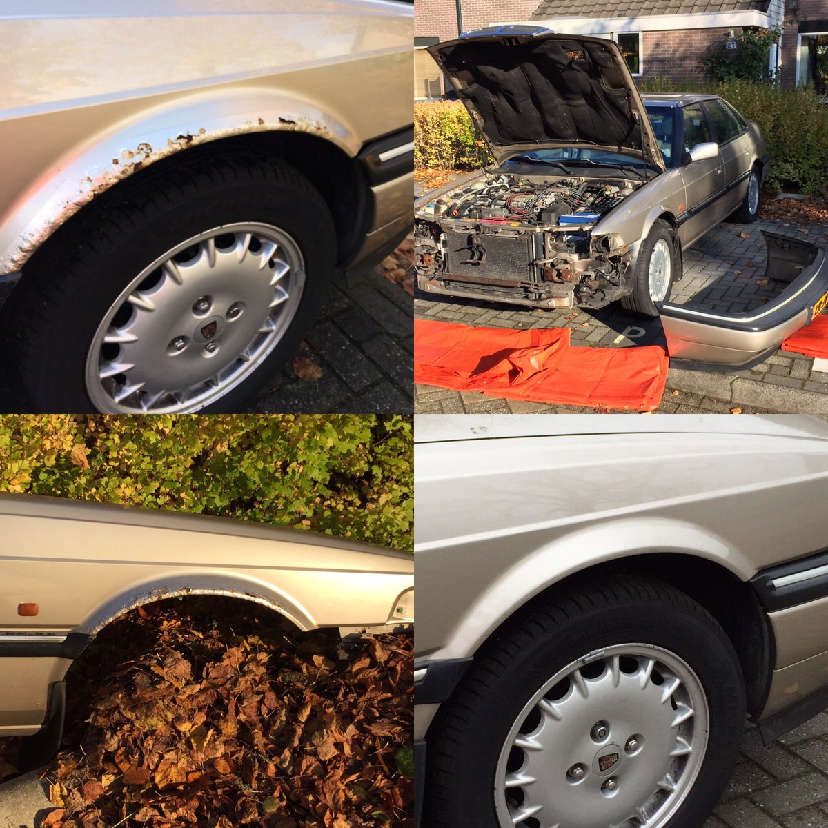 Klus geklaard! Nou ja, straks alleen nog even het linker scherm iets bijstellen. #rover #rover827 #rover800 #auto #car #youngtimer #classic