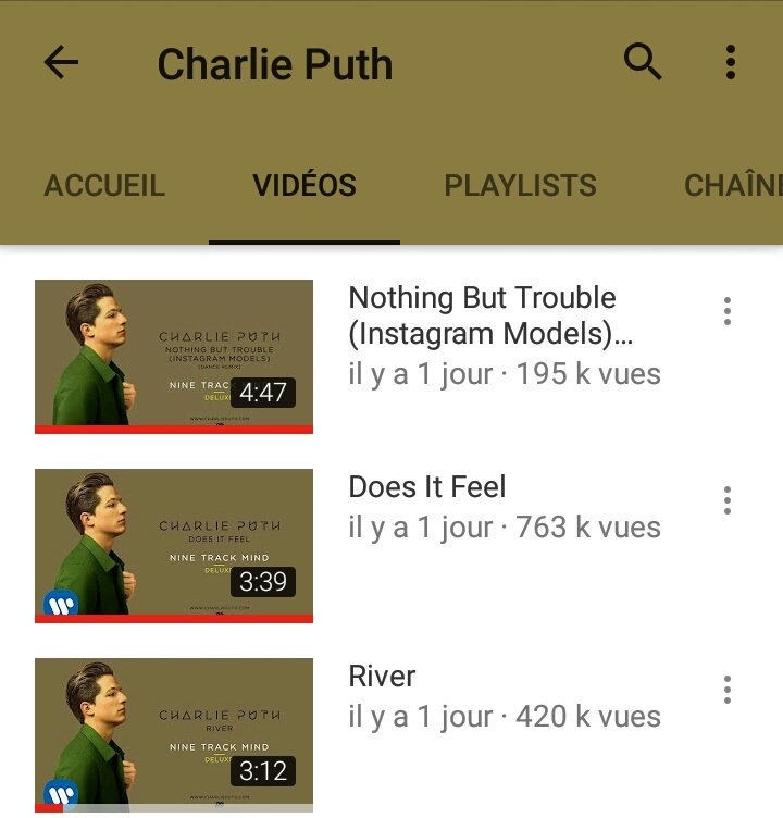 AnninoLolli's tweet image. I'm sure #Puthinators we can get the #Mviews of @charlieputh new songs #River #DIF #NBT....in many days... . We can do it, I'm sure !👍👌👊🙌😃