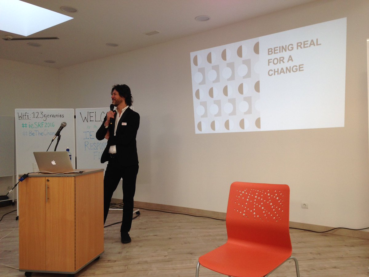 joehas's tweet photo. At the @IEbusiness #iesrf2016 first keynote is Neo Moreton of @Urban_OM #BeTheChange https://t.co/3GOsLCsfuZ