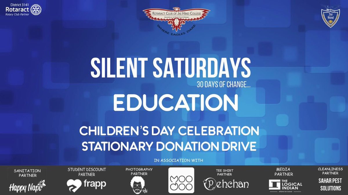 RCJC_Original's tweet photo. Second cause for Silent Saturdays arrives with a bang; Education!Join #30DaysOfChange in stationery donation and children's day celebration. https://t.co/YyCSv0qmqq