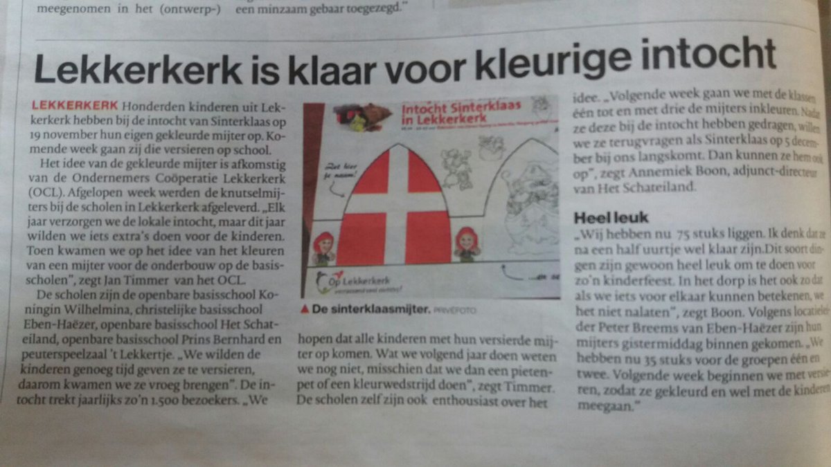 Onze mijteractie vandaag in het AD.