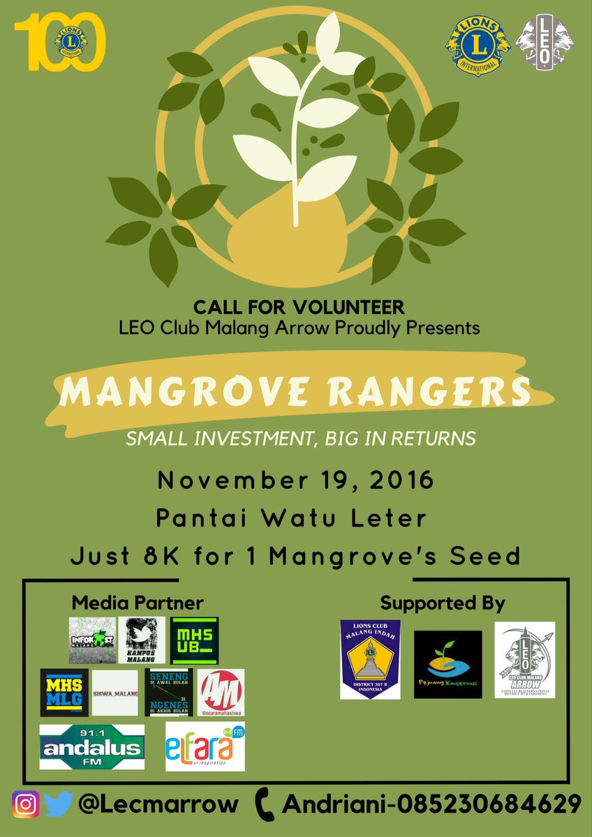 ELFARAFM's tweet photo. Elfriend jangan lupa ikutan -> Leo Club Malang Arrow @LeCMArrow proudly presents: "MANGROVE RANGERS" Call for Volunteers! #KOPIDARAT https://t.co/p34atQm6UQ