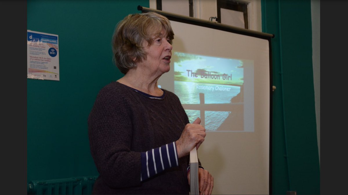 AWENTheLibrary's tweet image. We must thank Rosemary Chaloner for her excellent talk a few weeks ago on "The Balloon Girl", portable shelves opened the space!