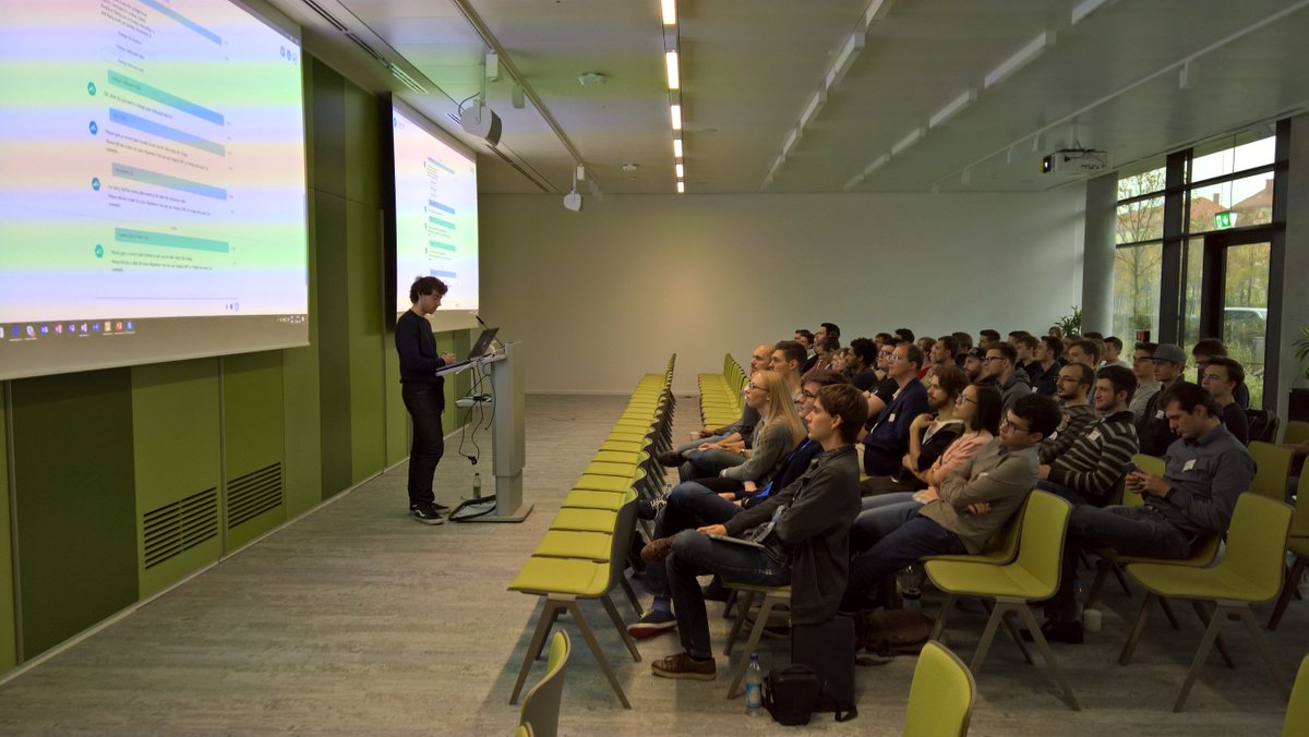 chrissoellner's tweet image. @starlord_daniel talking about @Microsoft BotFramework at @ImagineConf #imagineconf #dev #BotFramework #development