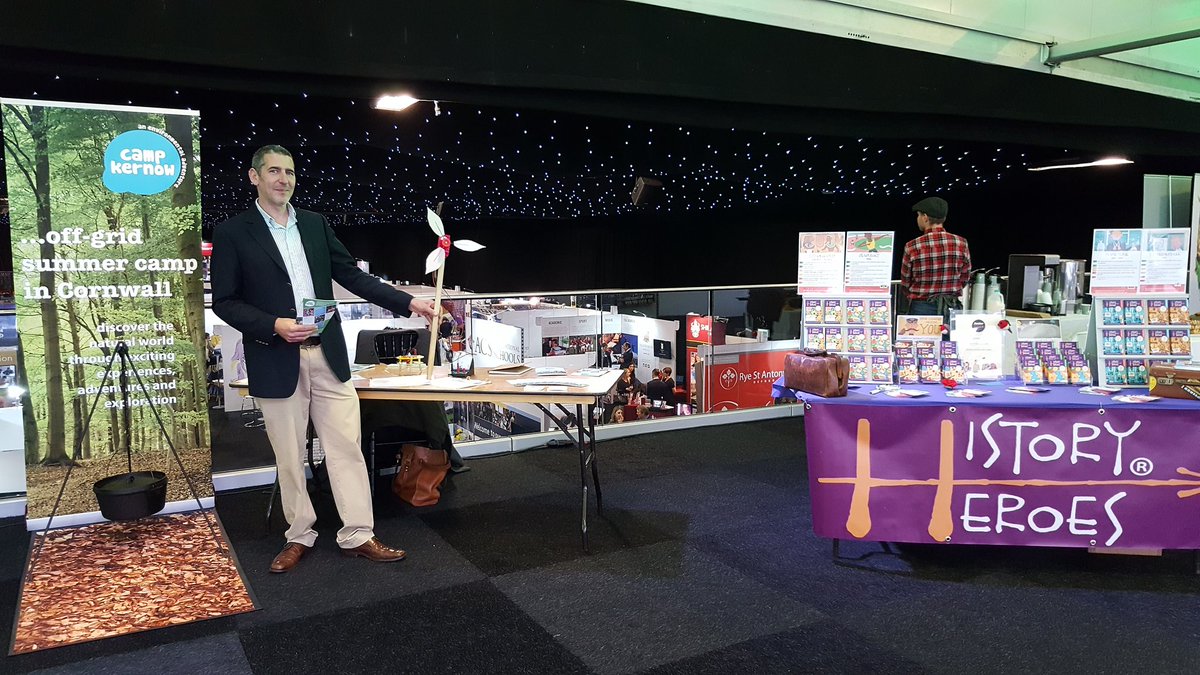 Historyheroesuk's tweet image. Just moved into the @SchoolsShow neighbourhood.  Looks like the neighbours are friendly @CampKernow #independentschoolsshow