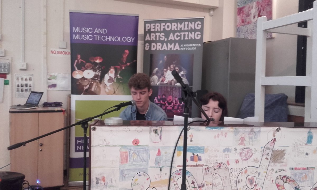 Students from <a href="/huddnewcoll/">HNC</a> making the atmosphere in our food hall <a href="/LindleyFoodFair/">Lindley Food Fair</a>