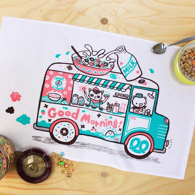 Good morning! <a href="/ToDryFor/">ToDryFor</a> <a href="/luckydipclub/">Lucky Dip Club</a> Limited number #screenprint tea towel on todryfor.com/collections/al…