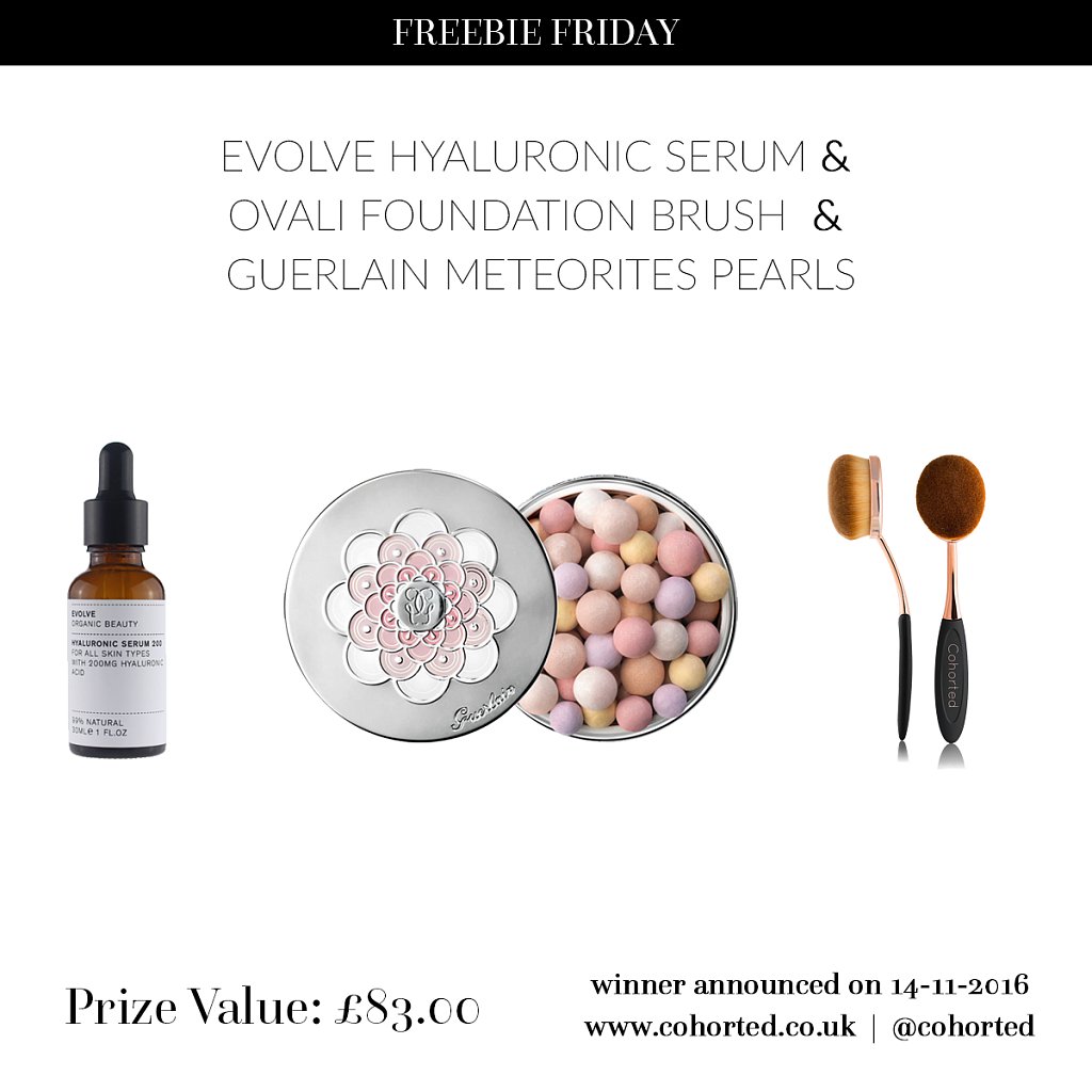cohorted's tweet photo. RT + FOLLOW @cohorted & @evolvebeauty for a chance to win #Geurlain #Ovali #Evolve #Beauty serum. #FreebieFriday #LoveCohorted Go go gooo https://t.co/cgz3fviMIB