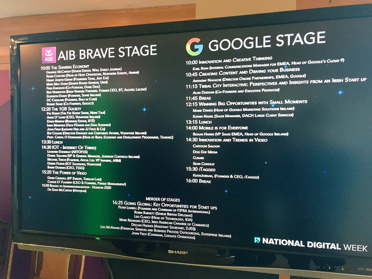 Here's today's schedule guys. Lots to see and do! #NDW16