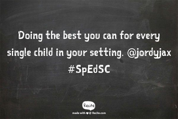 jw_teach's tweet image. Inclusion is doing the best you can for every child in your setting. @jordyjax #SpEdSC
