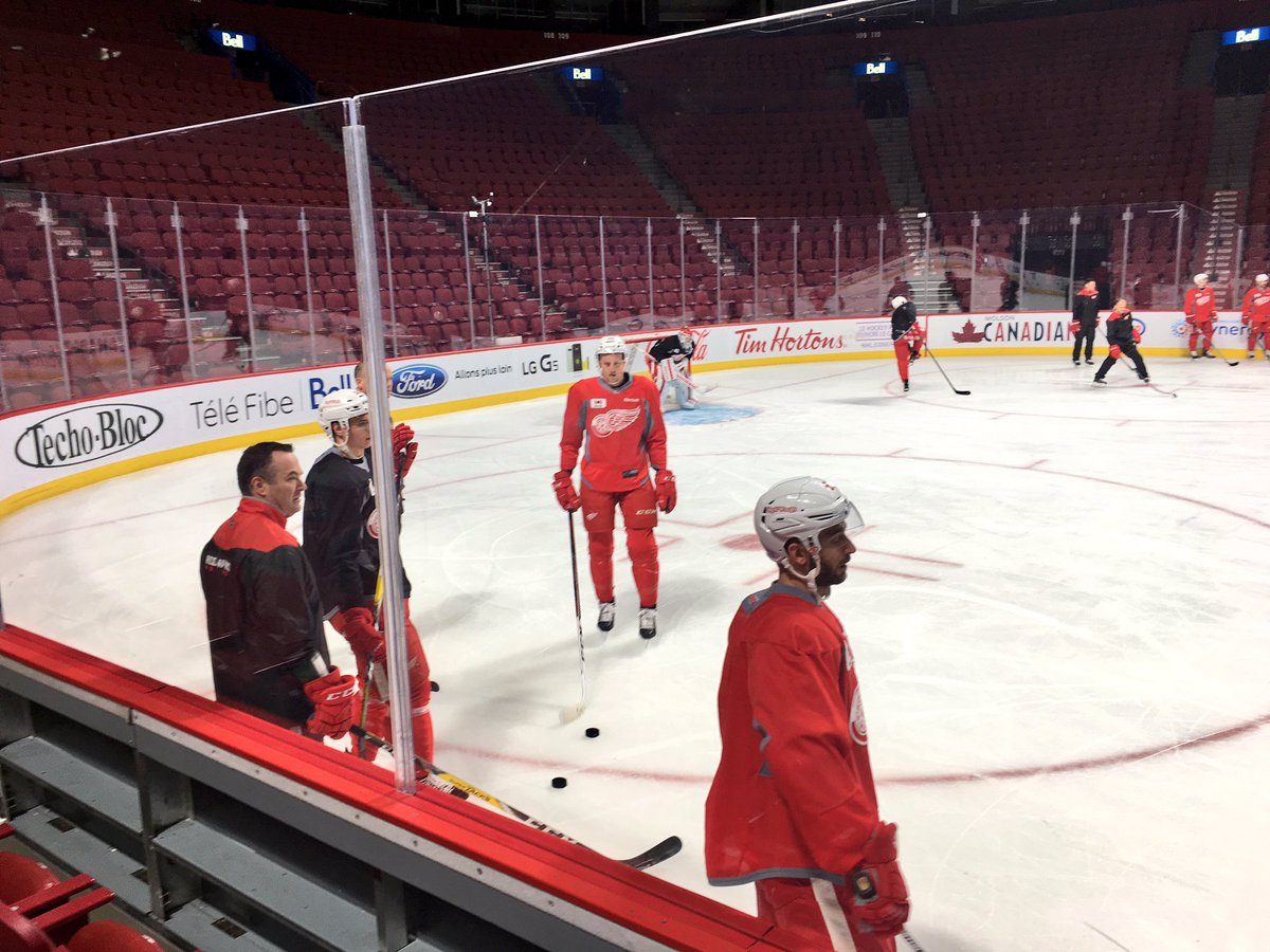 bkaser1's tweet photo. The Dream continues in Montreal. Morning skate, prepping for original six broadcast and meeting the legendary Bob Cole! https://t.co/E63gq7SuQv