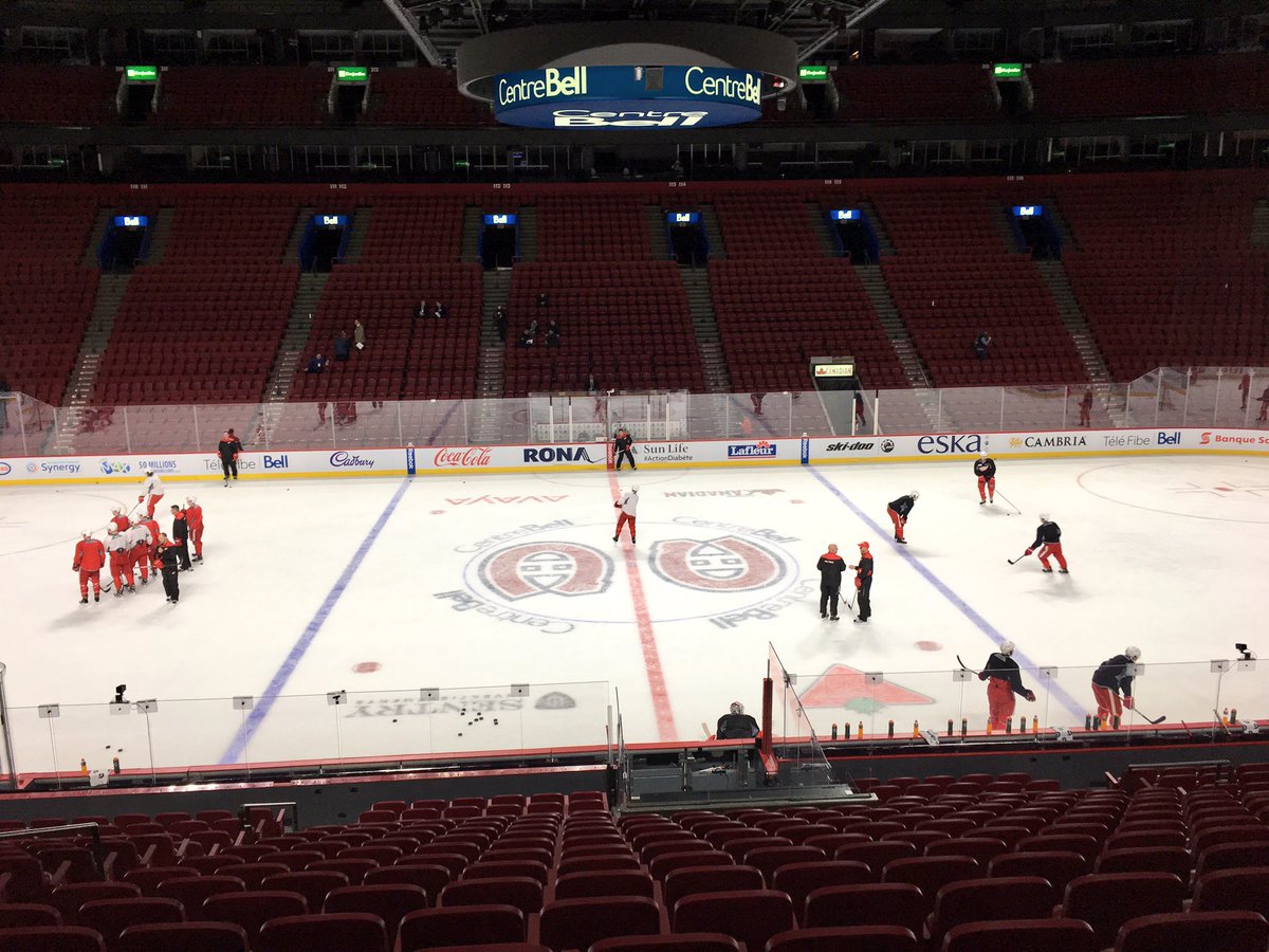 bkaser1's tweet photo. The Dream continues in Montreal. Morning skate, prepping for original six broadcast and meeting the legendary Bob Cole! https://t.co/E63gq7SuQv