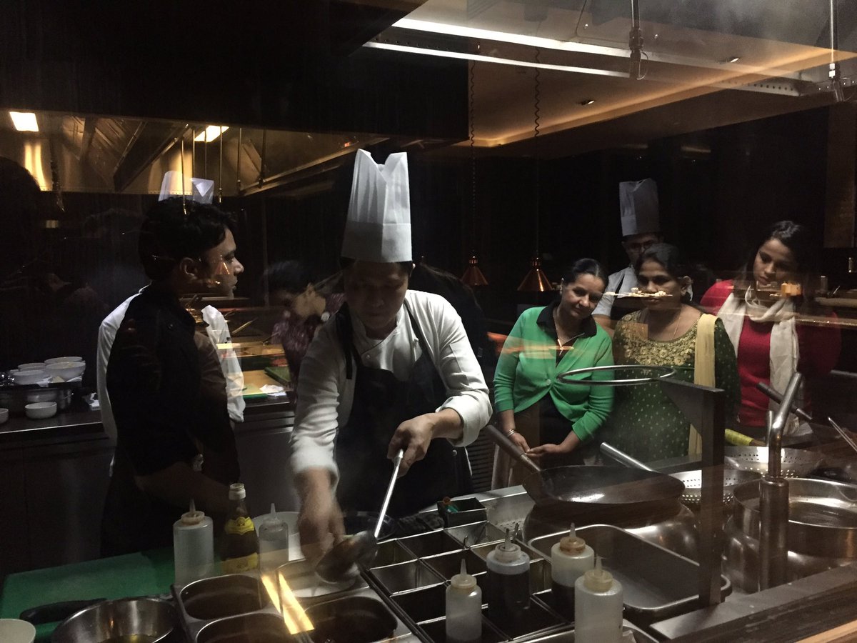 ranjitashaw's tweet photo. #Expatchef Ban of #ChiNi fame judged #Chinese #cuisine which had maximum participants! Cut throat but we have the #homechef #winner in red! https://t.co/NmWS9Tr6aD