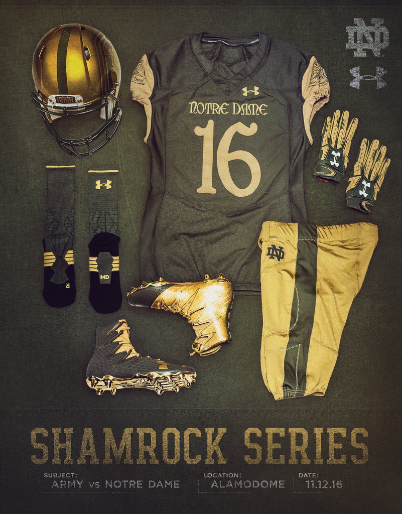 Buy 2016 Notre Dame Shamrock Series Jerseys //