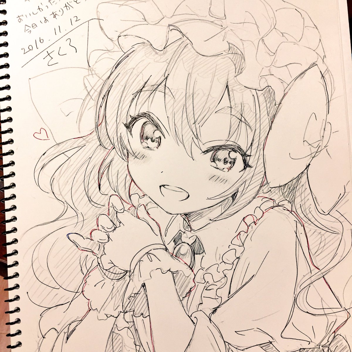 今日描かせて頂いたアニータちゃんをぺたり 