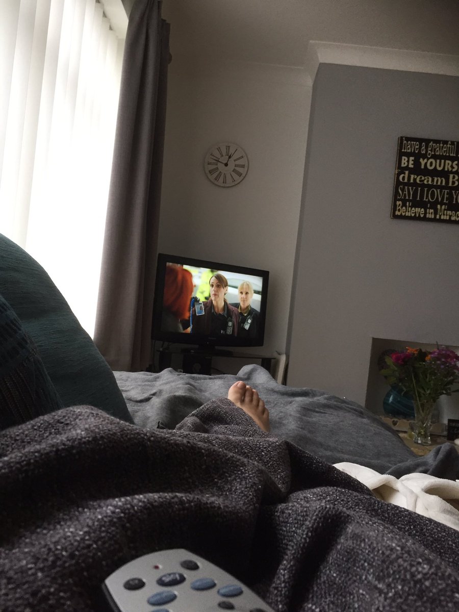 kerryburton's tweet photo. Binge watching @SandBTV to get me through week 2 of chemo. Love the chemistry between Rachel and Jill. @ITV https://t.co/tGgL6AjwZQ
