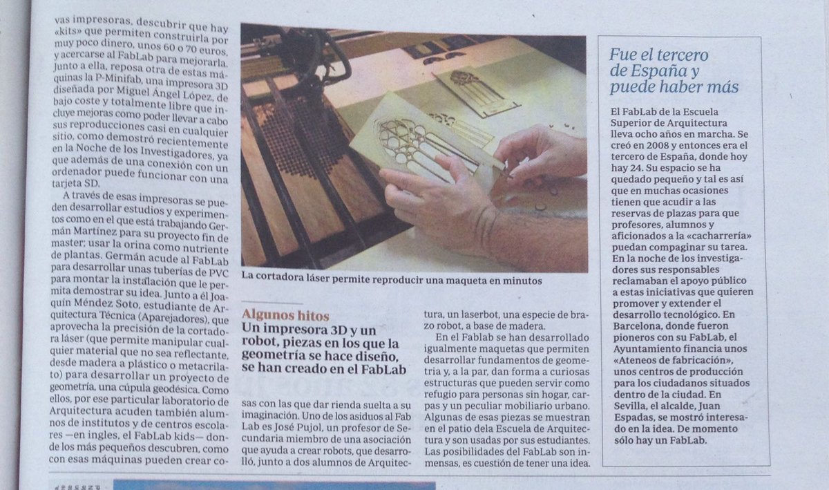 ABC de Sevilla nos de dedica dos páginas  en su edición de sábado.