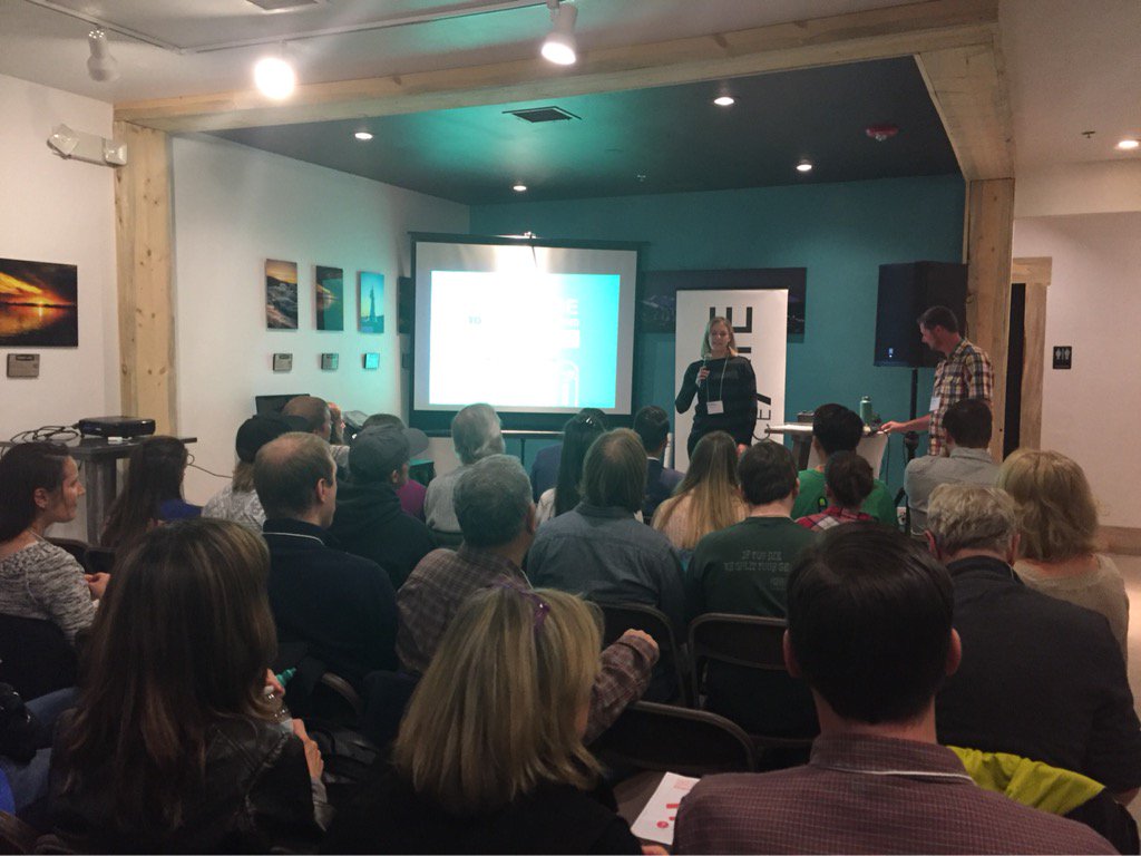 SWbreckenridge's tweet photo. It's Day 2 of #StartupWeekend Breck. Time to launch 6 businesses by tomorrow night. @ELEVATEcoSPACE #swbreck https://t.co/kaEH5A0IGs