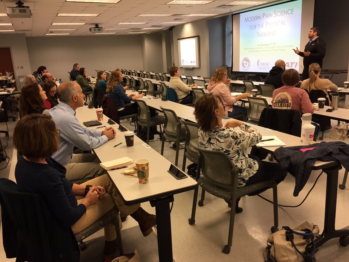 jesse_pope's tweet photo. Getting this Saturday morning started with Tom Denninger's Pain Science course! @SCAPTA1 #choosePT @tomdenninger @ATIPT #muscDPT2018 https://t.co/hawx57DwnK