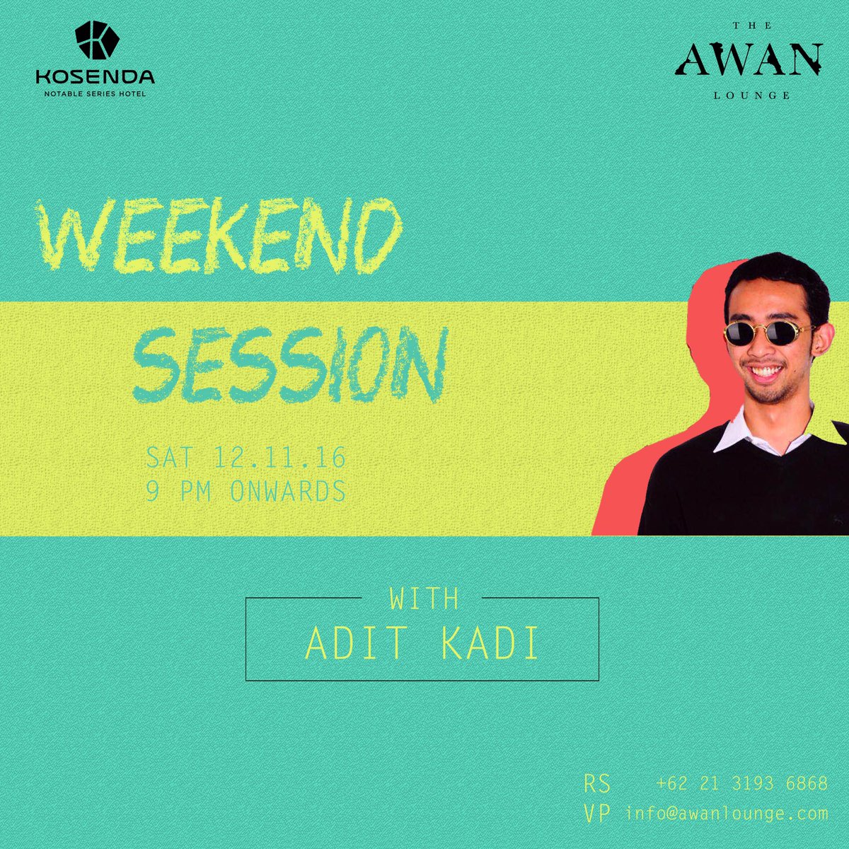 The night of punk, soul, house, groove RnB and many more! 
TONIGHT at #AwanLounge, 9 pm onwards. 🍻

#KosendaHotel #AwanLounge #GuestDJ