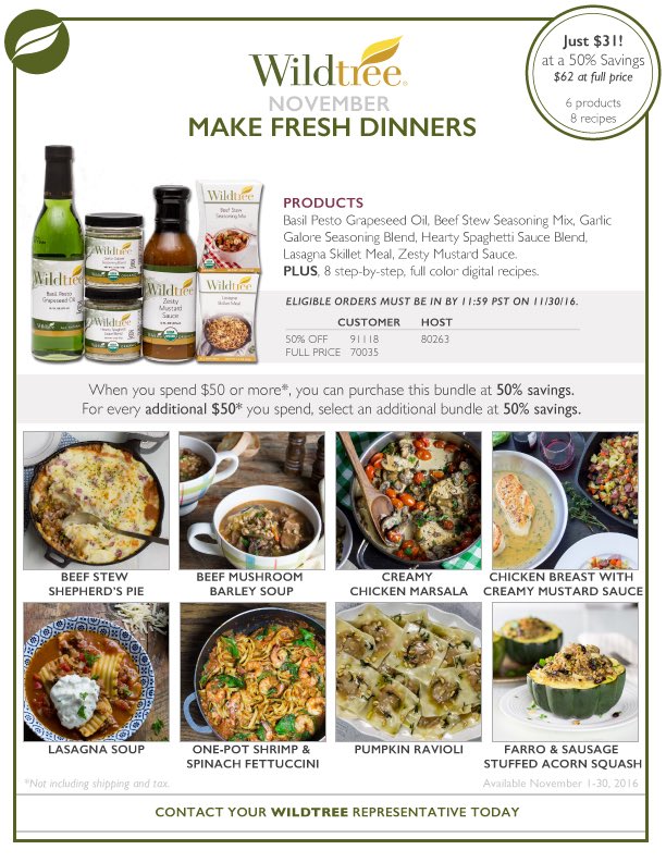 wildtreelinds's tweet photo. Do any of these dinners sound good to you? 
#dinnermadesimple 
&amp; #healthy
&amp; always #delish
PLUS available at #halfprice !! https://t.co/ZMjLSXLhkW