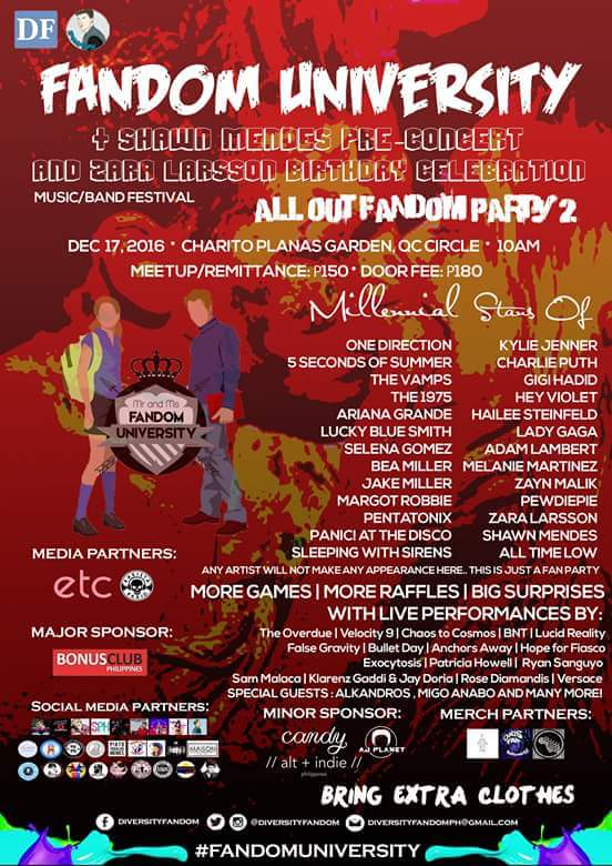 beamillerphofc's tweet photo. Fandom University direct selling of tickets tomorrow at SM NORTH EDSA food court 1PM onwards. Message BMPH 09054798443 for more info https://t.co/WYEkjq2aeh