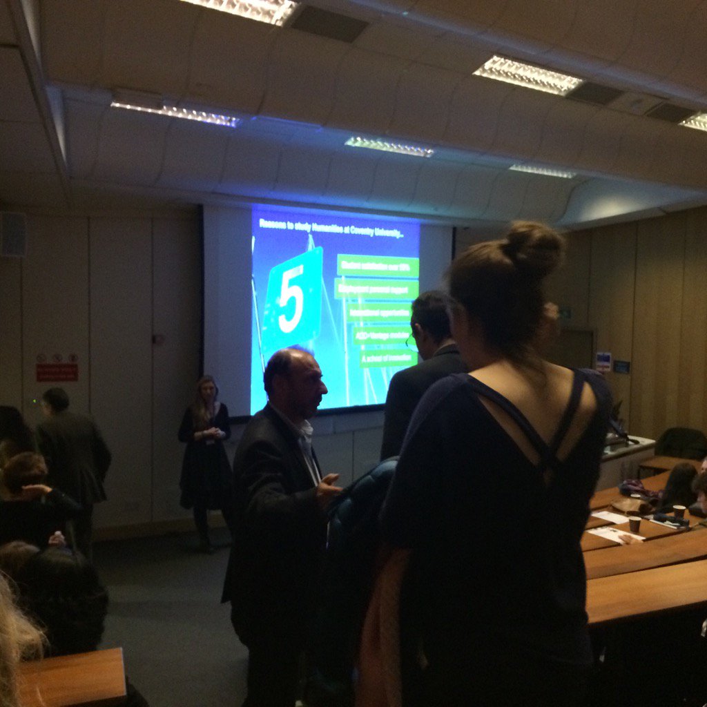 shaunhides's tweet photo. Welcome to our visitors enjoying the start of the #covunihum open day talks https://t.co/ZyuaSPXj72
