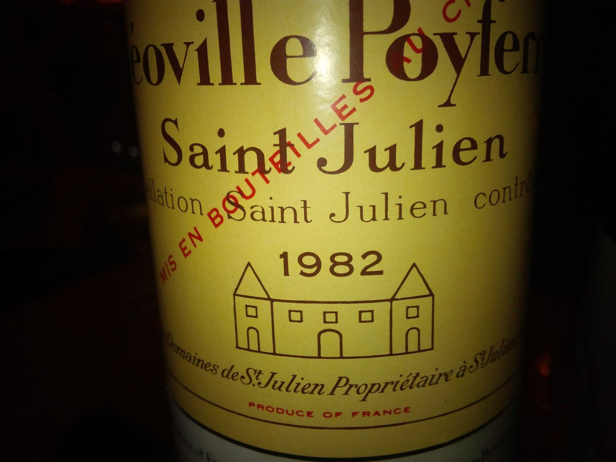 Great terroir,awesome vin,82 @ChateauLeovillePoyferre,when good,my favorite Leoville,today just about flawless,super